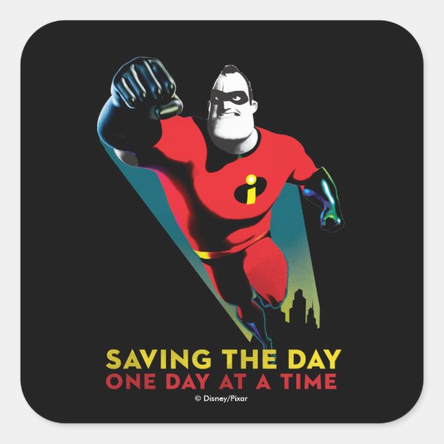 The Incredibles 2 | Saving the Day Square Sticker (Front)