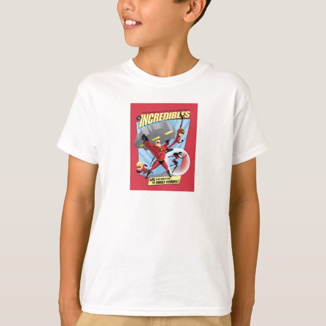The Incredibles Action Poster Disney T-Shirt (Front)