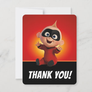 The Incredibles Family 1st Birthday Thank You Card