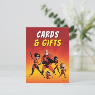 The Incredibles Family Baby Shower Card