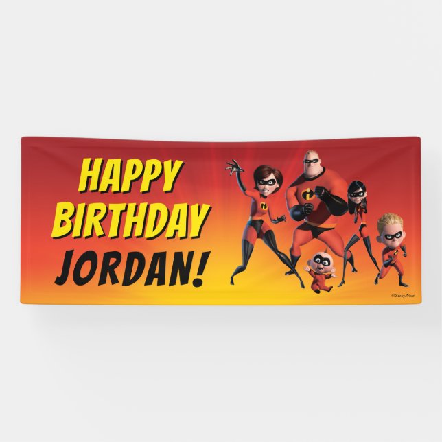 The Incredibles Family Birthday Banner (Horizontal)