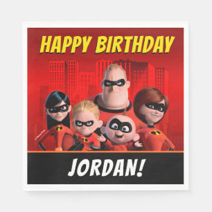 The Incredibles Family Birthday Napkin