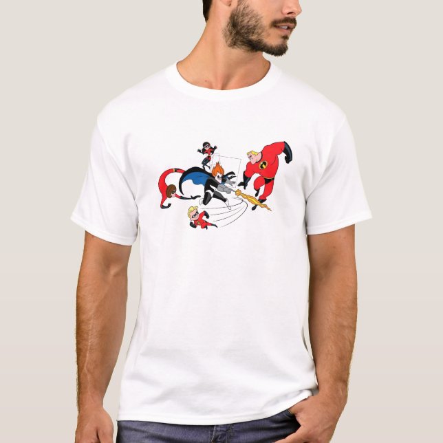 The Incredibles' Family Fighting Syndrome Disney T-Shirt (Front)