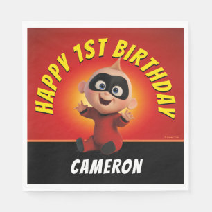 The Incredibles Family First Birthday Napkin