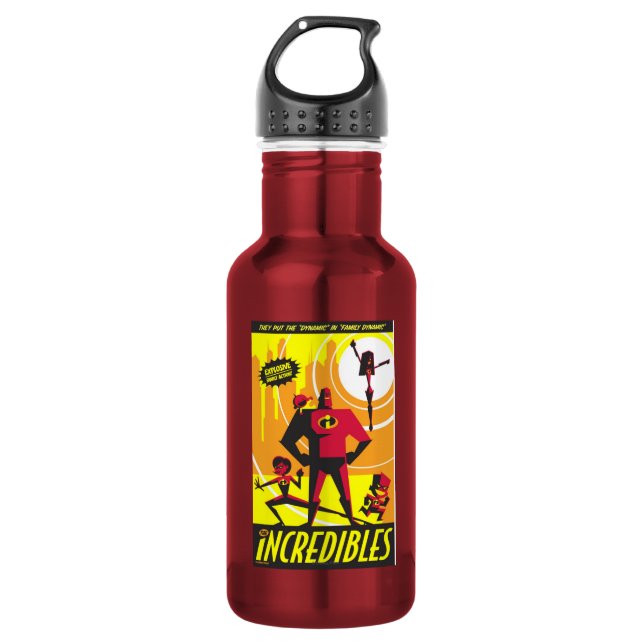 The Incredibles Poster Art Disney 532 Ml Water Bottle (Front)