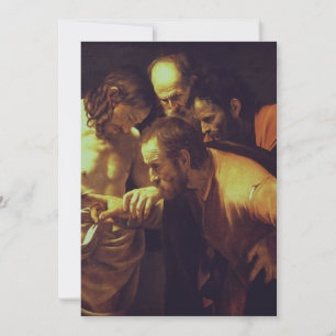 The Incredulity of Saint Thomas by Caravaggio Holiday Card
