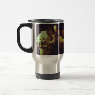 The Incredulity of Saint Thomas by Caravaggio Travel Mug