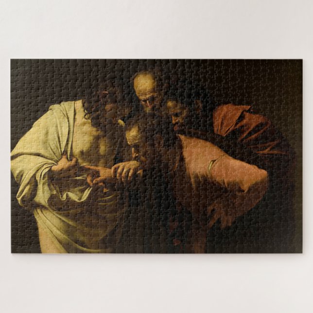The Incredulity of Saint Thomas – Caravaggio Jigsaw Puzzle (Horizontal)