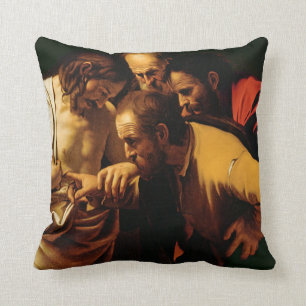 The Incredulity of St. Thomas, 1602-03 Throw Pillow