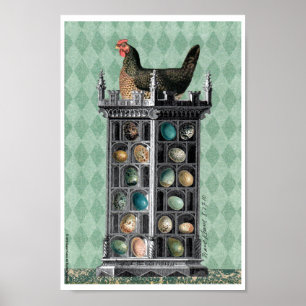 “The Incubator” Chicken & Eggs Print