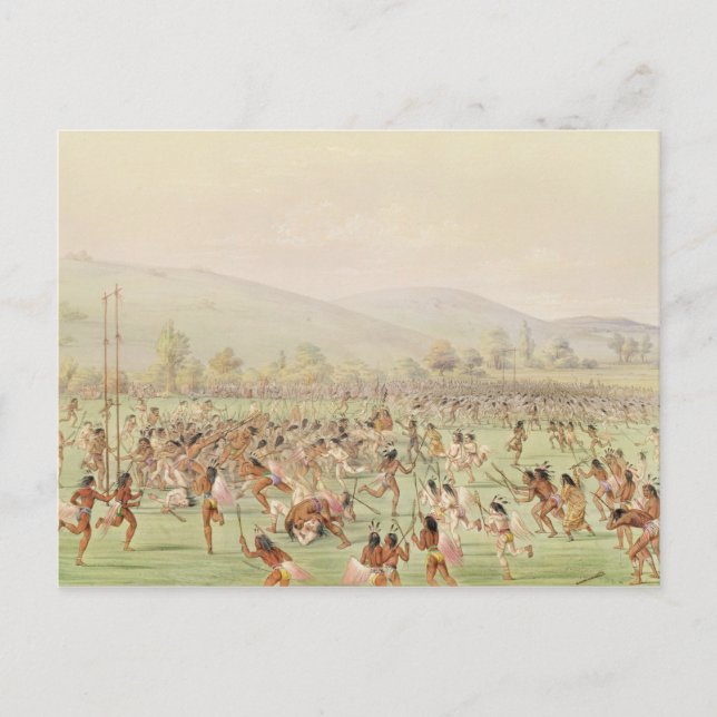 The Indian Ball Game, c.1832 Postcard (Front)