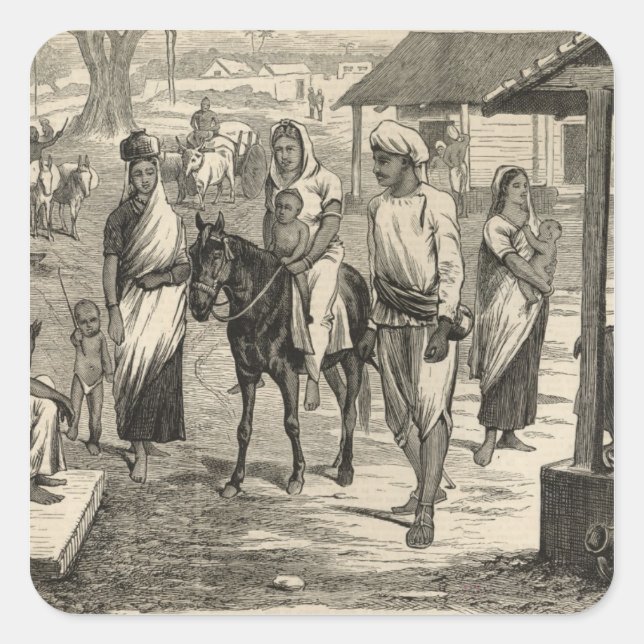 The Indian Famine Square Sticker (Front)