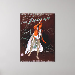 "The Indian" - Red Feather, Chief of the Canvas Print