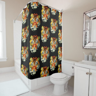 THE INDIAN TIGER shower curtain