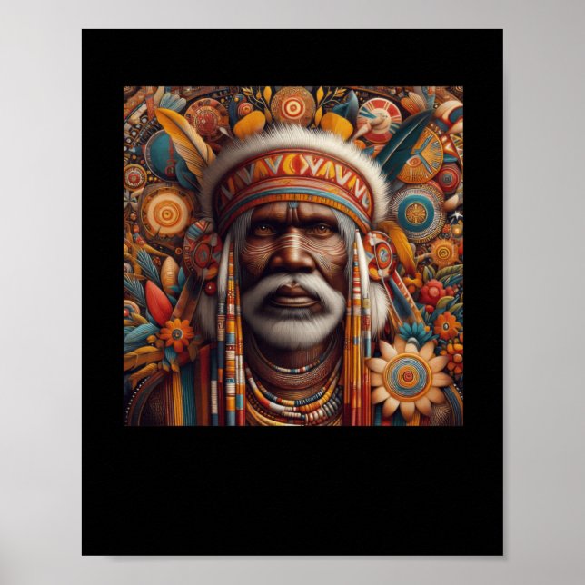 The Indigenous Australian Aboriginal Sticker  Poster (Front)