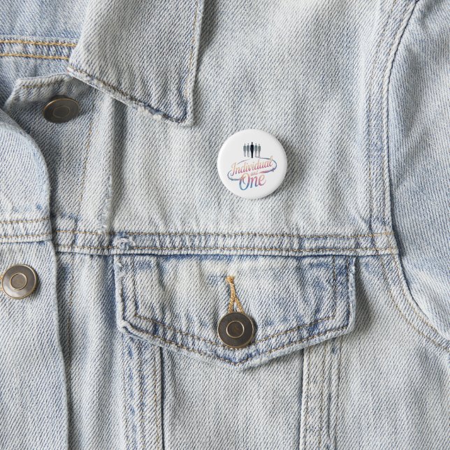 The Individual Collective 1 Inch Round Button (In Situ)