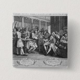 The Industrious 'Prentice Alderman of London 2 Inch Square Button