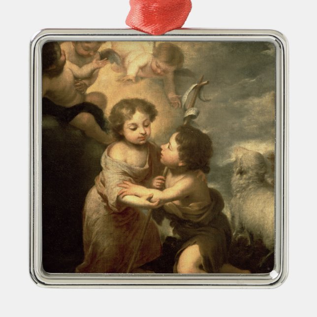 The Infants Christ and John the Baptist Metal Ornament (Front)
