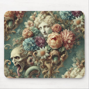 The Infernal Motorcade – Gothic Floral Design Mouse Pad