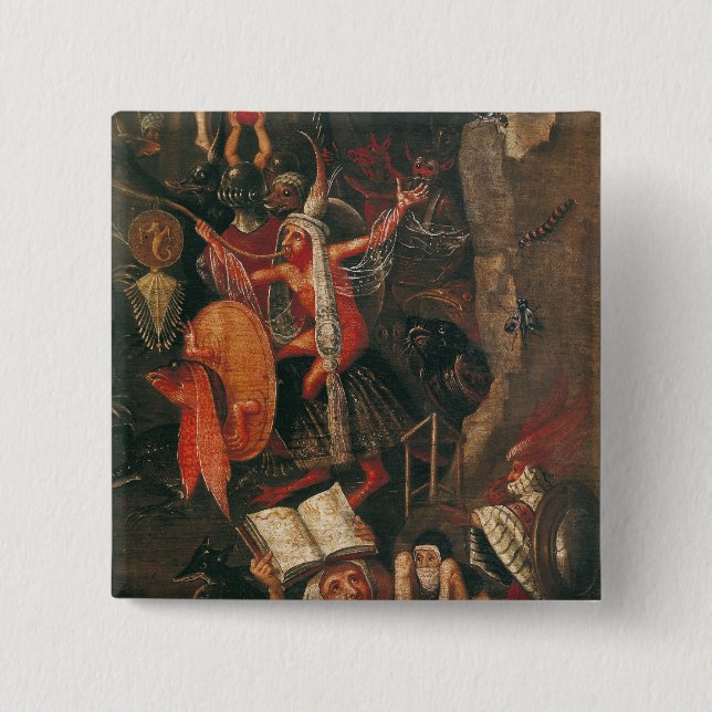 The Inferno 2 Inch Square Button (Front)