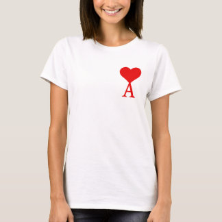 The initial A with a big red heart T-Shirt