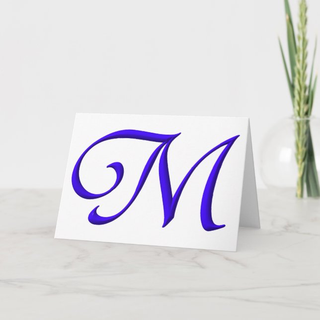 The Initial M Note Card (Front)