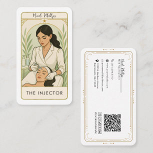 The Injector Med Spa Skin Tarot Social Media QR Business Card