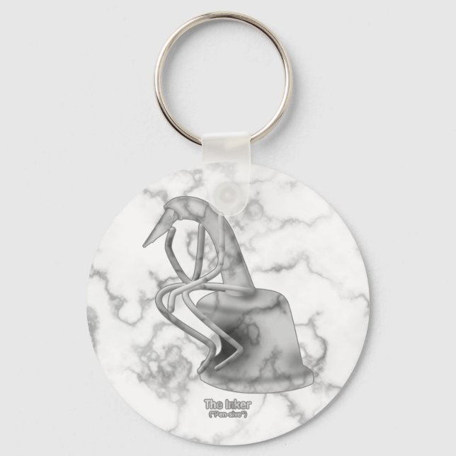 The Inker ("Pen-sive") -  Keychain (Front)