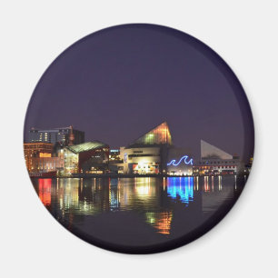 The Inner Harbour of Baltimore at Night Magnet