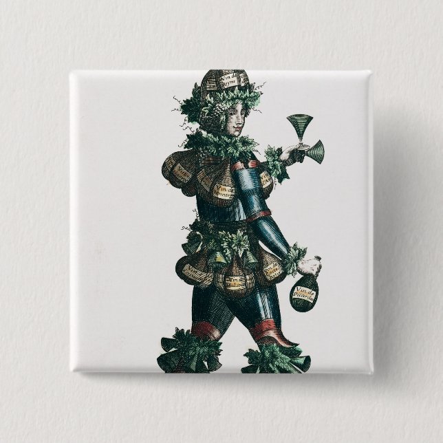 The Innkeeper, allegorical costume design 2 Inch Square Button (Front)