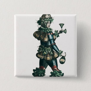 The Innkeeper, allegorical costume design 2 Inch Square Button