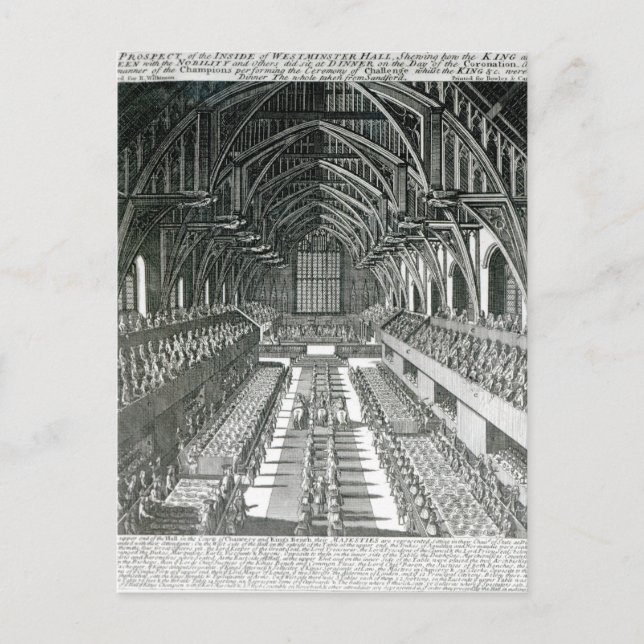 The Inside of Westminster Hall Postcard (Front)