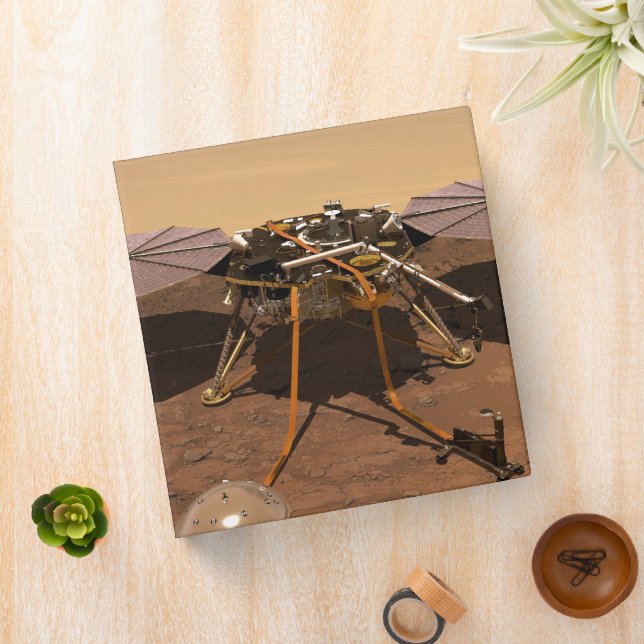 The Insight Lander Operating On Surface Of Mars. Binder (In Situ)