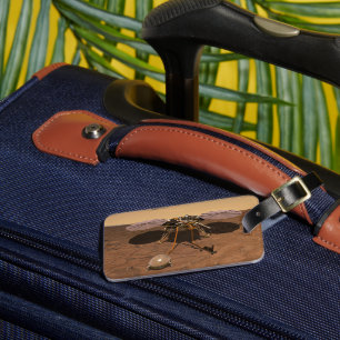 The Insight Lander Operating On Surface Of Mars. Luggage Tag