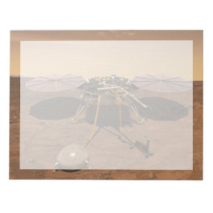 The Insight Lander Operating On Surface Of Mars. Notepad
