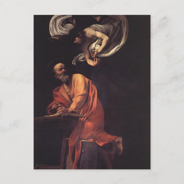 The Inspiration of Saint Matthew Postcard (Front)