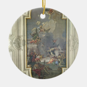 The Institution of the Rosary by St. Dominic (fres Ceramic Ornament