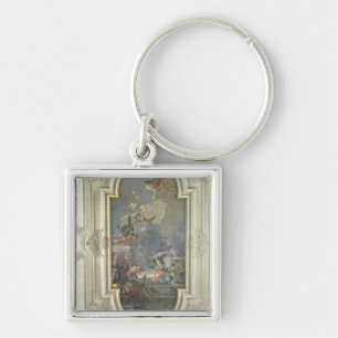 The Institution of the Rosary by St. Dominic (fres Keychain