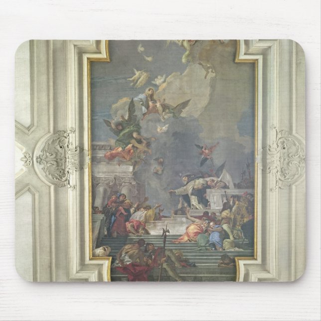 The Institution of the Rosary by St. Dominic (fres Mouse Pad (Front)