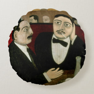 The Intellectuals at the Cafe Rotonde, 1916 Round Pillow