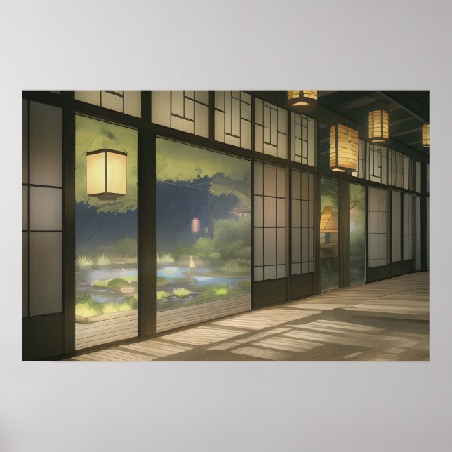 The interior of a cozy house poster (Front)