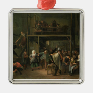 The Interior of a Tavern with a Couple Dancing to Metal Ornament