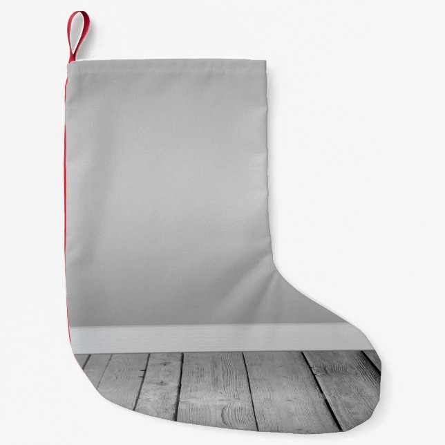 The interior of the boards wall small christmas stocking (Front)