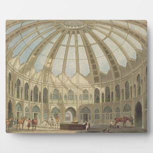 The Interior of the Stables, from 'Views of The Ro Plaque