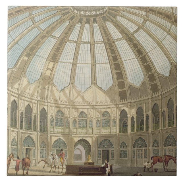 The Interior of the Stables, from 'Views of The Ro Tile (Front)