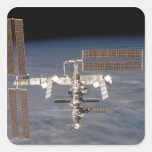 The International Space Station 16 Square Sticker