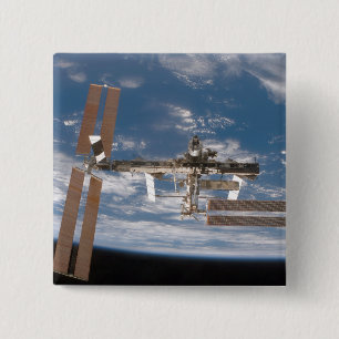 The International Space Station 17 2 Inch Square Button
