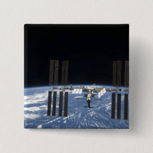 The International Space Station 18 2 Inch Square Button