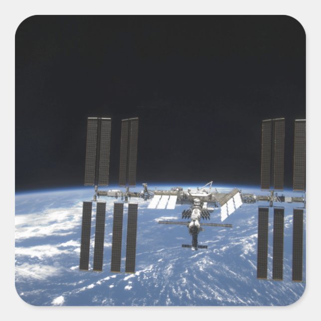The International Space Station 18 Square Sticker (Front)