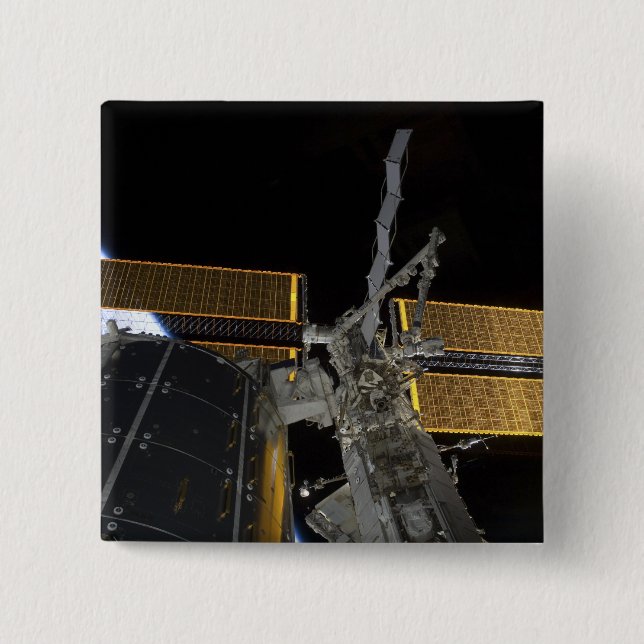 The International Space Station 2 Inch Square Button (Front)